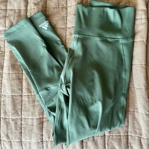 Adidas green legging size medium